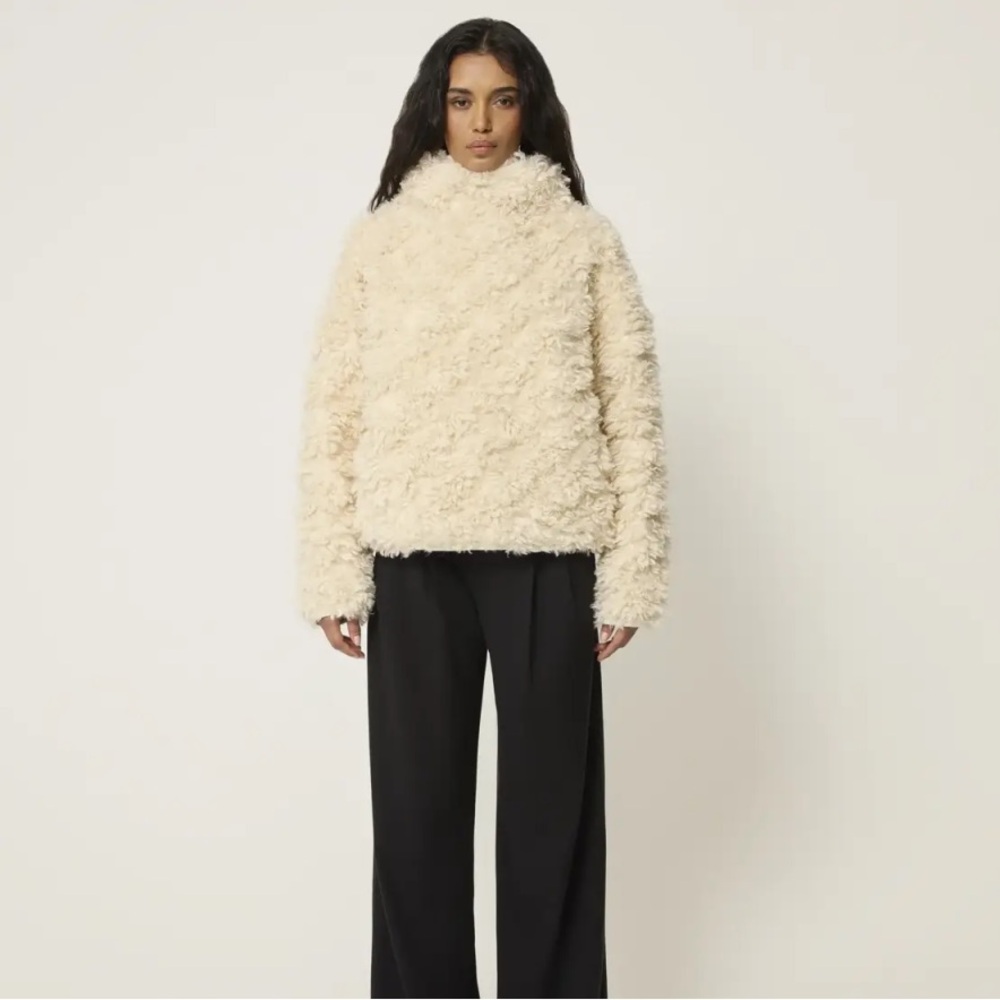 KHY x Entire Studios - Shaggy Faux Fur Pullover in Cream